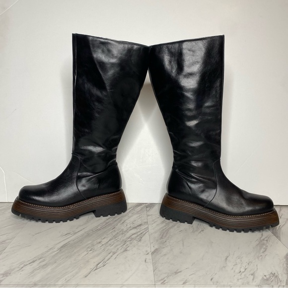 Free People Rhodes Chunky Platform Black Tall Boot 10 - Picture 8 of 15